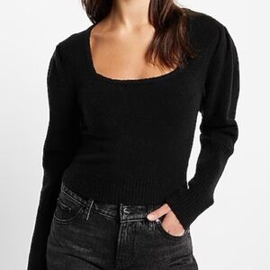 NWT Express Square Neck Puff Sleeve Sweater